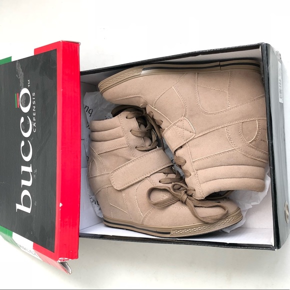 bucco Shoes - Bucco Wedge Sneakers Shoes Ankle Boots Brown